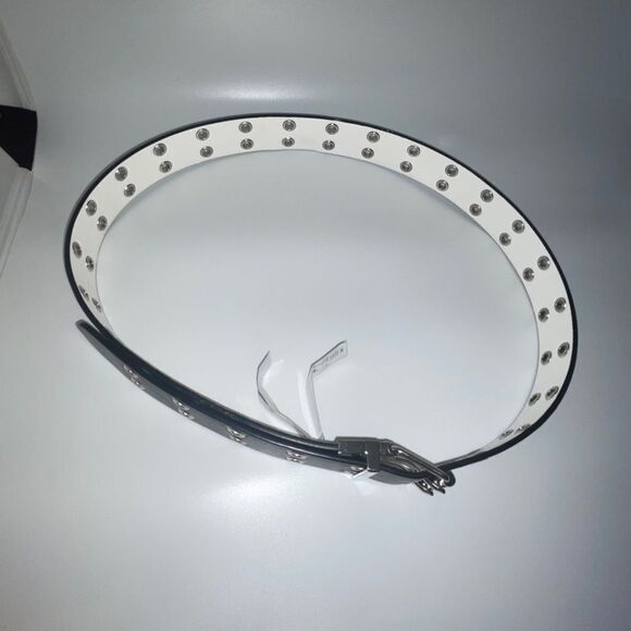 NOBO BELT 38MM DBL GROMMET REV, BLACK/WHITE - Picture 6 of 13